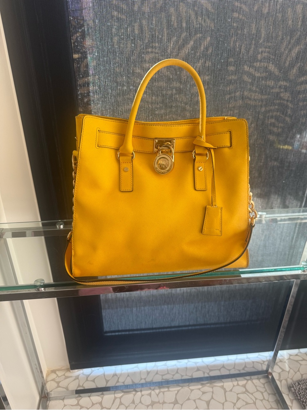 Michael Kors Bright Yellow Hamilton Bag